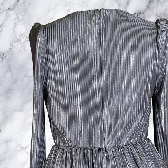 Lovers and Friends Mya Mini Dress in Silver Gray - Picture 9 of 11